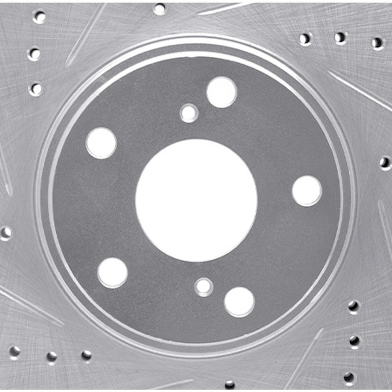 For Toyota Highlander 2001-2007 Brake Rotor Set | Silver | Drilled And Slotted gallery
