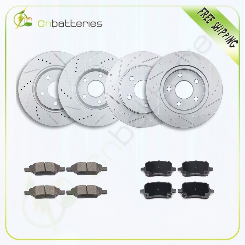 Front Rear Brake Rotors And Pads Kit Cearmic For 2005-2008 Pontiac G6