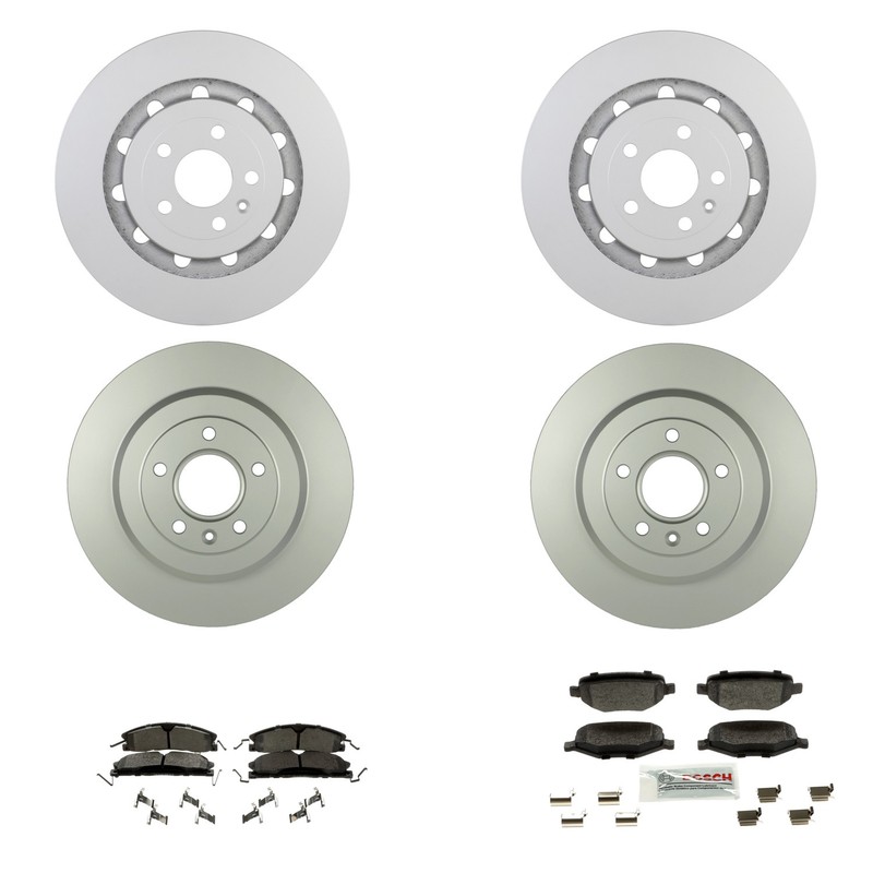 Bosch QuietCast Front Rear Rotor SD Semi-Met Disc Brake Pad Kit for Explorer
