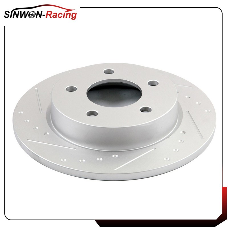 Front And Rear 278 mm Drilled Slotted Brake Discs Rotors Kit For 04- 12 Mazda 3 gallery