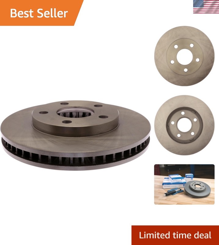Multi-Alloy Silver Front Brake Rotor | Reduces Noise for Pontiac, Chevy, Buick
