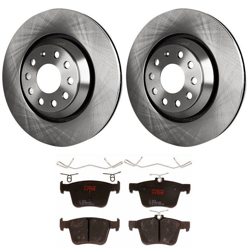 KIT-062924-144 TRW 4-Wheel Set Brake Disc and Pad Kits Front & Rear for VW Q3 A3