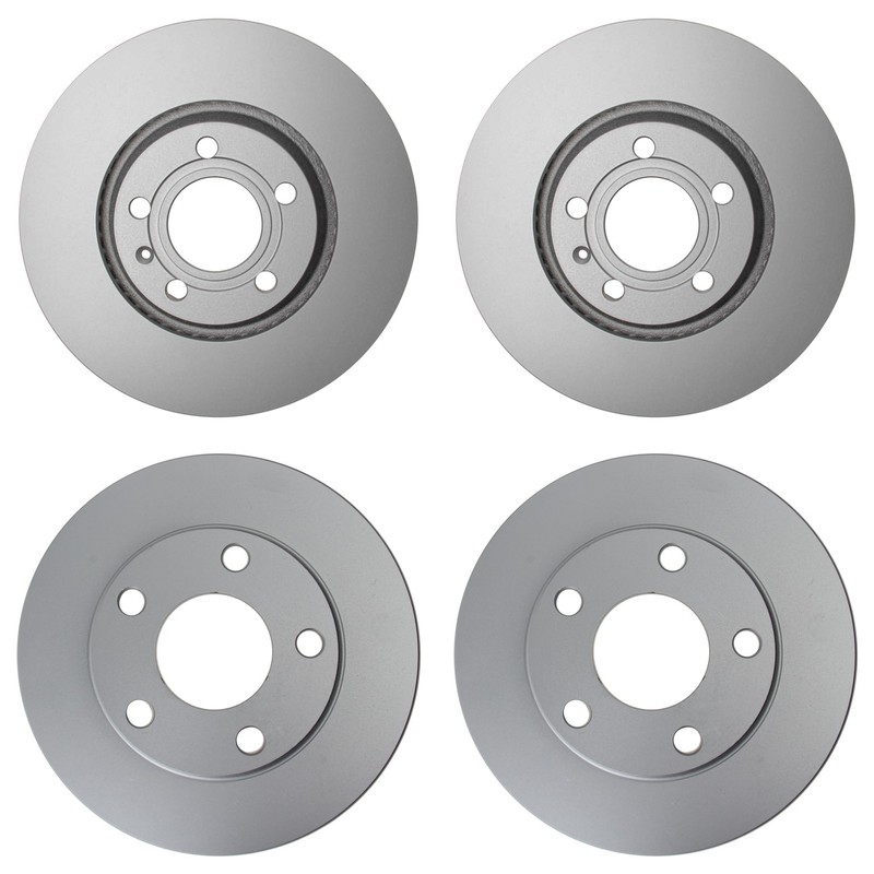 Hella Front 312mm Rear 255mm Brake Rotors Kit For Audi A6 Quattro 2000-2004