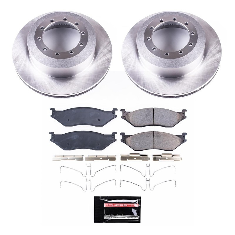 CRK8185 Powerstop 2-Wheel Set Brake Disc and Pad Kits Rear for Ford 2015-2019
