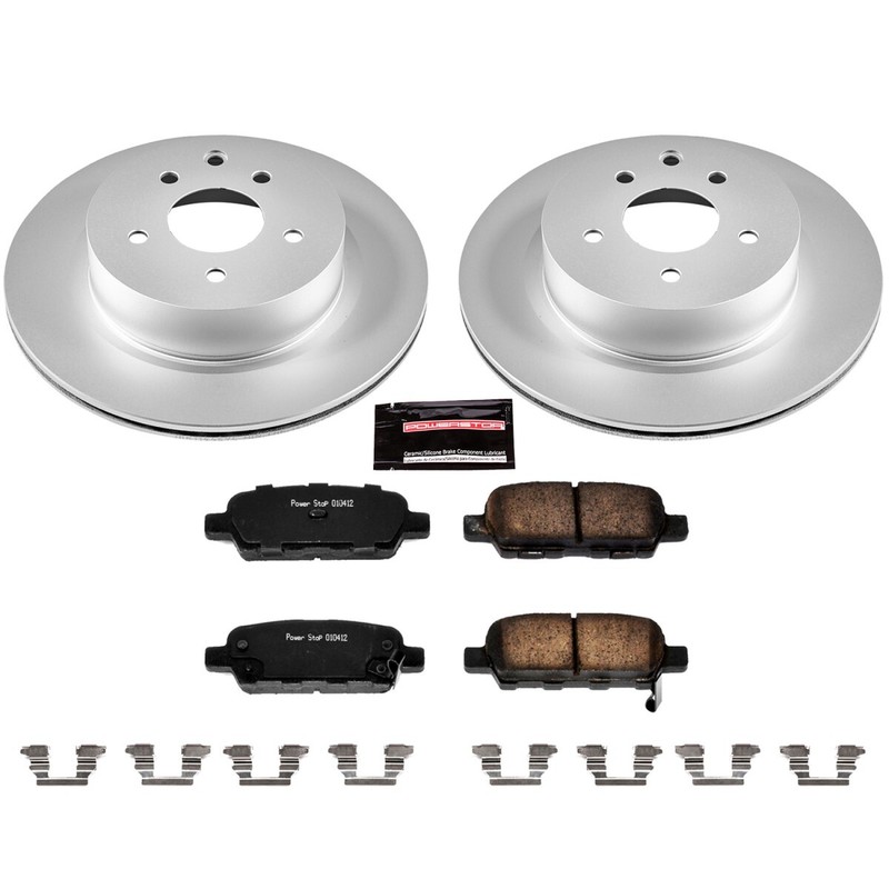CRK114 Powerstop 4-Wheel Set Brake Disc and Pad Kits Front & Rear Coupe Sedan gallery