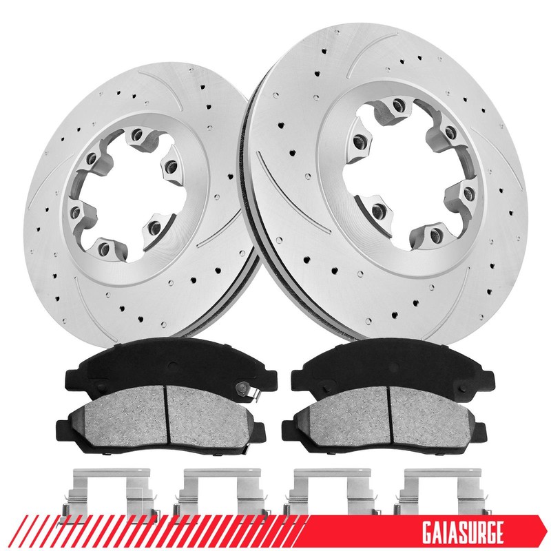 Front Drilled Rotors Brake Pads for Chevy Colorado GMC Canyon Isuzu i-290 i-370