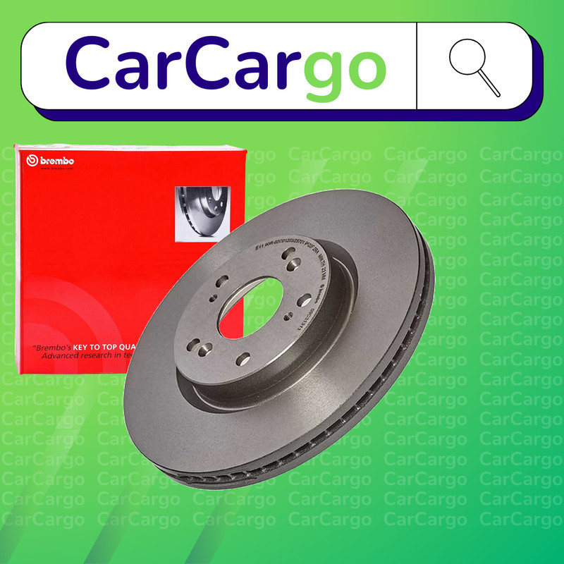 Brembo Vented Front Brake Discs Pair For Honda Civic 1.4 i-VTEC 2012-2016 293 mm