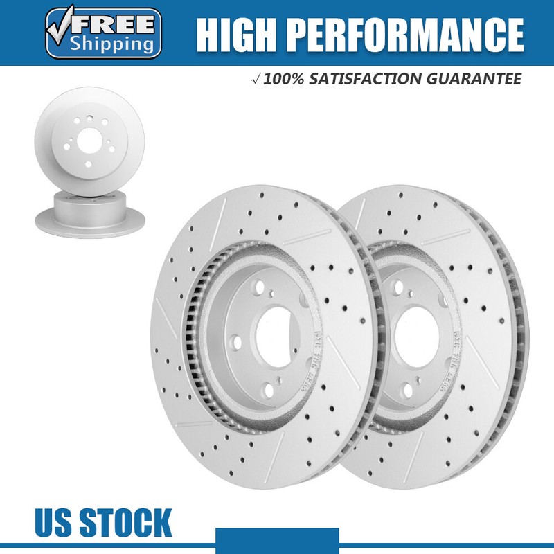4PCS Front & Rear Disc Brake Rotors For 2013 – 2018 Lexus ES300h ES350 Avalon