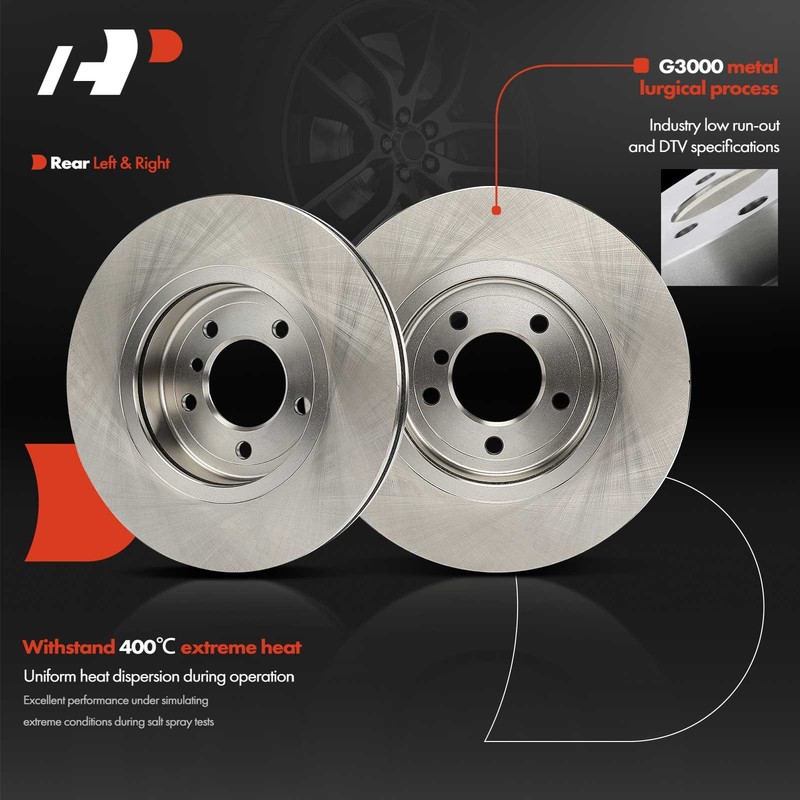 A-Premium 2Pcs Front Side Disc Brake Rotors for BMW 330Ci 2001-2006 330xi 330i gallery