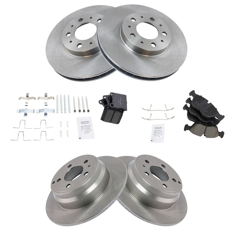 Brake Pad & Rotor Ceramic Kit Front & Rear for Volvo 850 C70 S70 V70 gallery