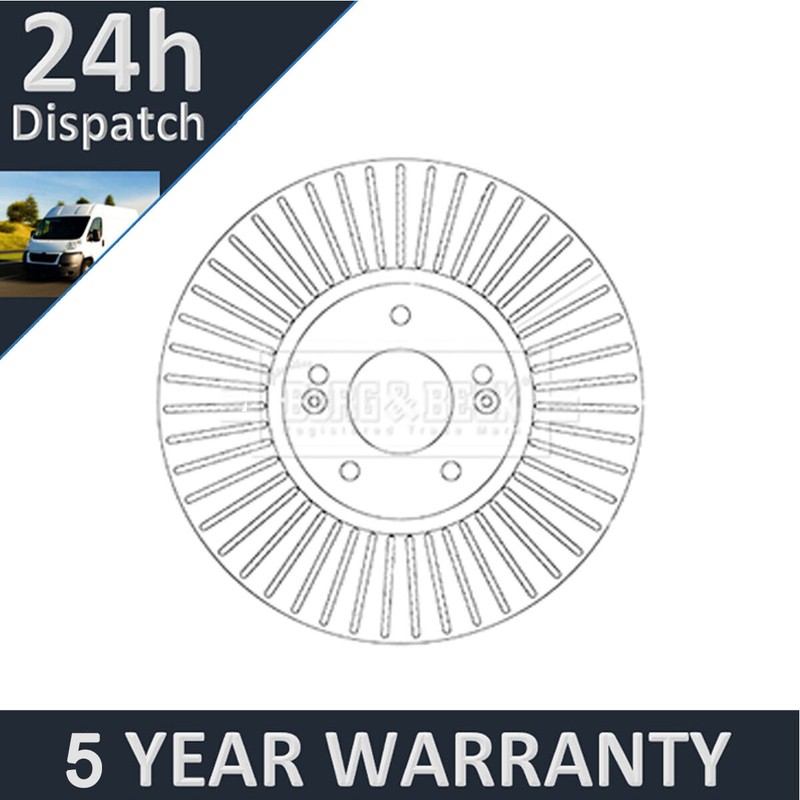 Fits Hyundai Santa Fe 2009- Kia Sorento 2009- Purevue Front 1x Brake Disc