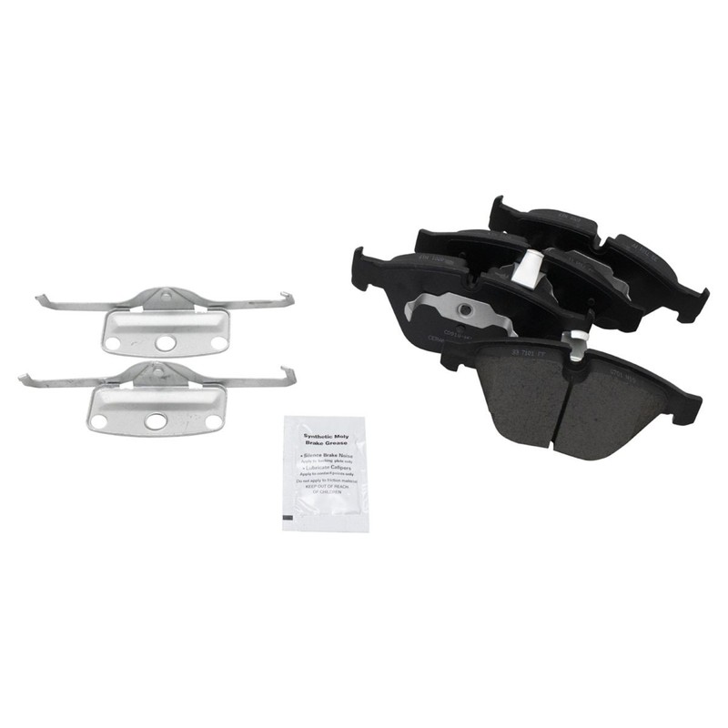 TRQ Performance Drilled Slotted Rotor & Ceramic Brake Pad Front & Rear Kit gallery