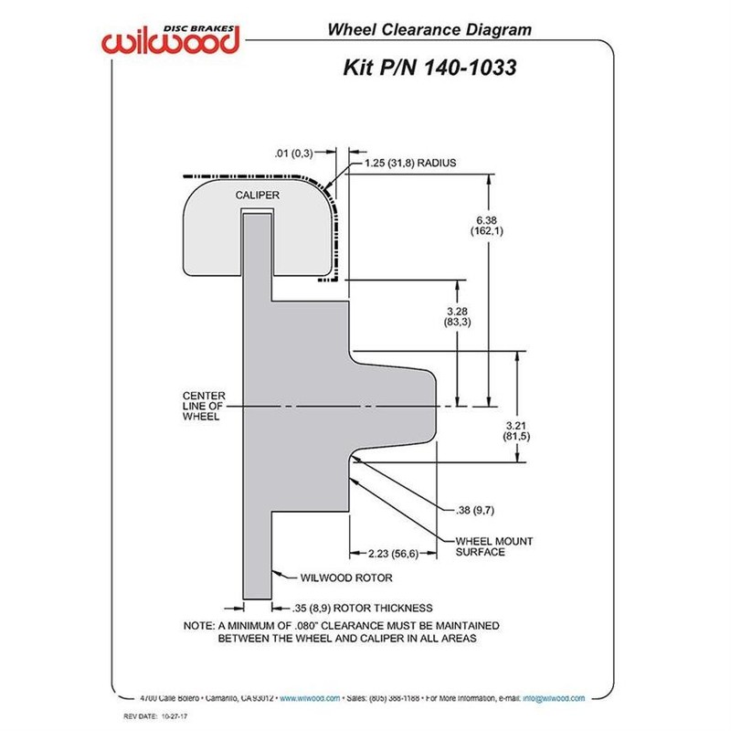 Wilwood 140-1033-BD FDL Front Drag Disc Brake Kit,79-02 GM G-Body/S-10 gallery