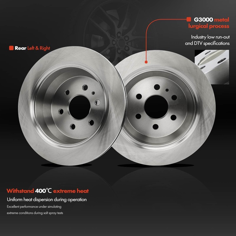 2Pcs 324mm Rear Side Disc Brake Rotors for Chevy Colorado GMC Canyon 2015-2022 gallery