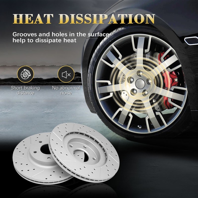 353mm Front Disc Brake Rotors + Ceramic Pads For  2003- 2008 Dodge Ram 2500 3500 gallery