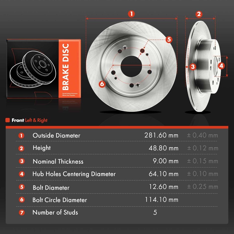 4x Disc Brake Rotors for Honda Accord 2006-2012 Acura TSX 2009-2014 Front & Rear gallery