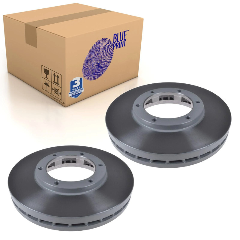 2x Brake Discs Kia Sedona 1996-2006 Pair Vented Front 274mm ADG04381 Blue Print
