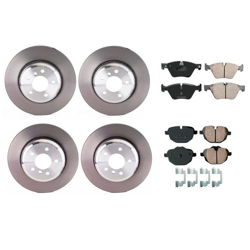 Akebono Front Rear Brake Kit Euro Ceramic Pad Set Rotors For BMW F10 528i xDrive