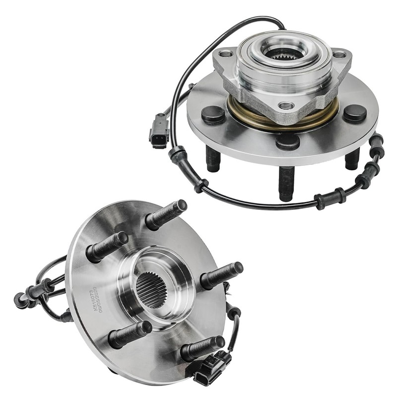 Front & Rear Brake Rotor Ceramic Pads Wheel Hub Bearing for 02-05 Dodge Ram 1500 gallery