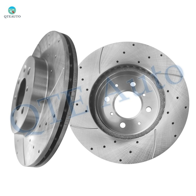 Front 262mm Drilled Slotted Brake Disc Rotors For 2010-2014 Honda Insight