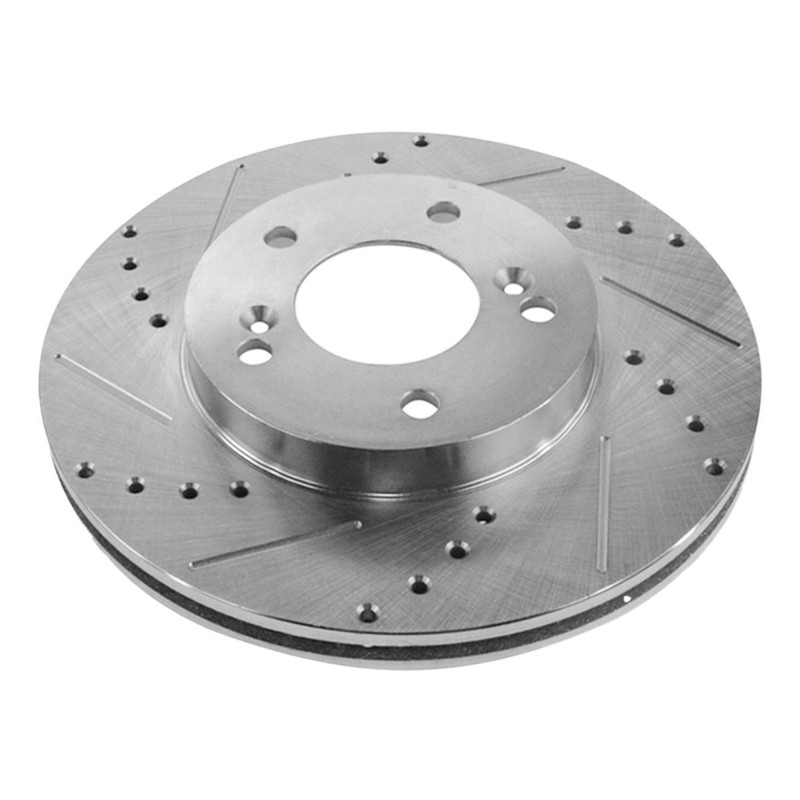 TRQ Front & Rear Performance Drilled Slotted Rotor & Metallic Brake Pad Kit gallery