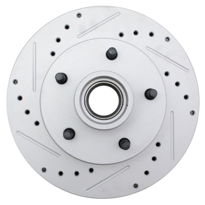 TRQ Front Performance Drilled Slotted G-Coated Disc Brake Rotor Pair New gallery