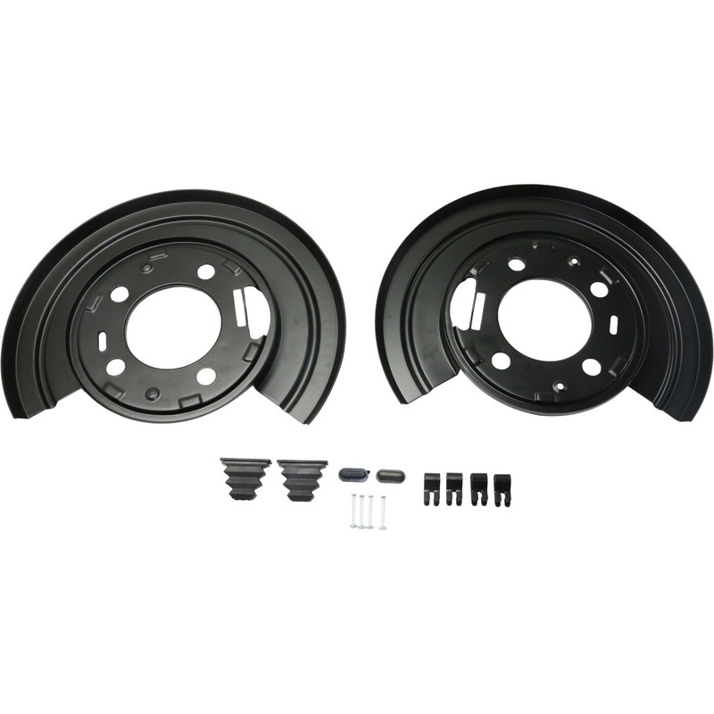 New Set of 2 Brake Dust Shields Rear F250 Truck F350 F450 F-250 Super Duty Pair gallery