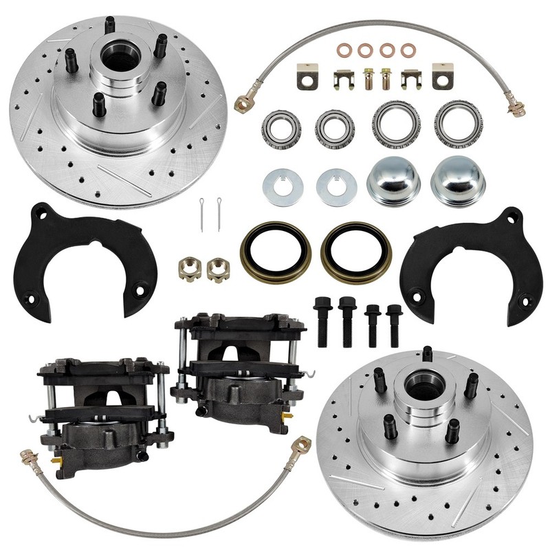 Silver 11 inch Brake Complete Kit For Ford 5x4-1/2 Bolt Pattern Fits Mustang II gallery