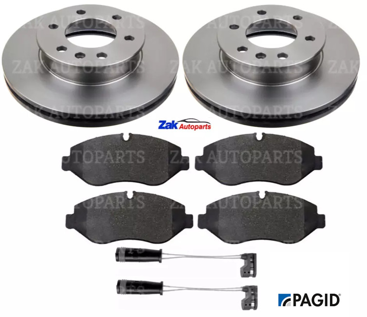 Pagid Front 2 Brake Discs And Pads For VW Crafter CR30 CR35 2.0 TDi & 2.5 TDi