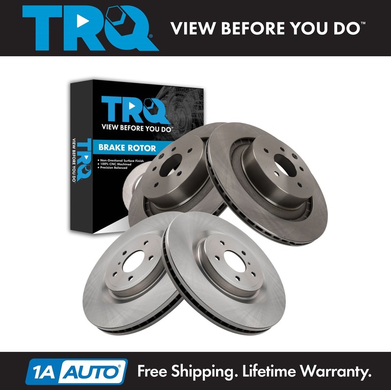 TRQ Front & Rear Brake Rotors Set Fits INFINITI Nissan