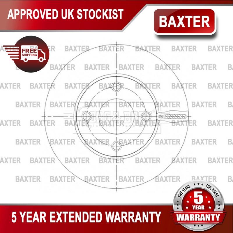 Fits Ford Fiesta 2017- 1.0 1.1 1.5 dCi TDCi Baxter Front 1x Brake Disc 2095058