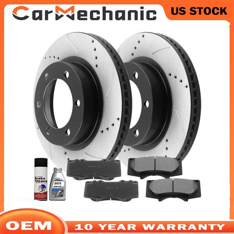 Front Disc Brake Rotors Ceramic Brake Pads for Toyota 4Runner Tacoma FJ Cruiser