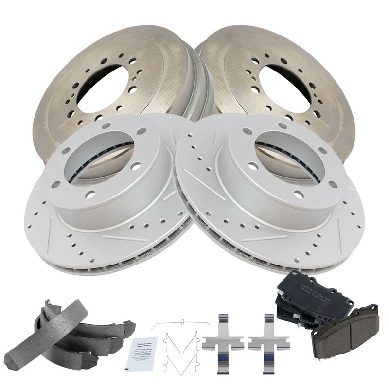 TRQ Performance Front & Rear Brake Pad & Rotor,Shoe & Drum Kit Fits Toyota gallery