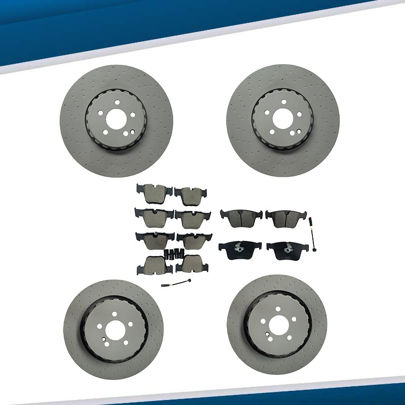 Front Rear Disc Brake Rotors Brake Pads For Mercedes S63 S65 Cl63 Cl65 Amg