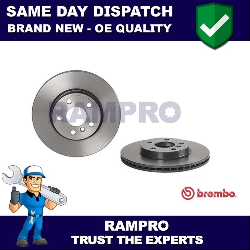 Rampro Front Brake Discs Fits Mini Cooper Clubman 1.5 D 1.6 2.0 One