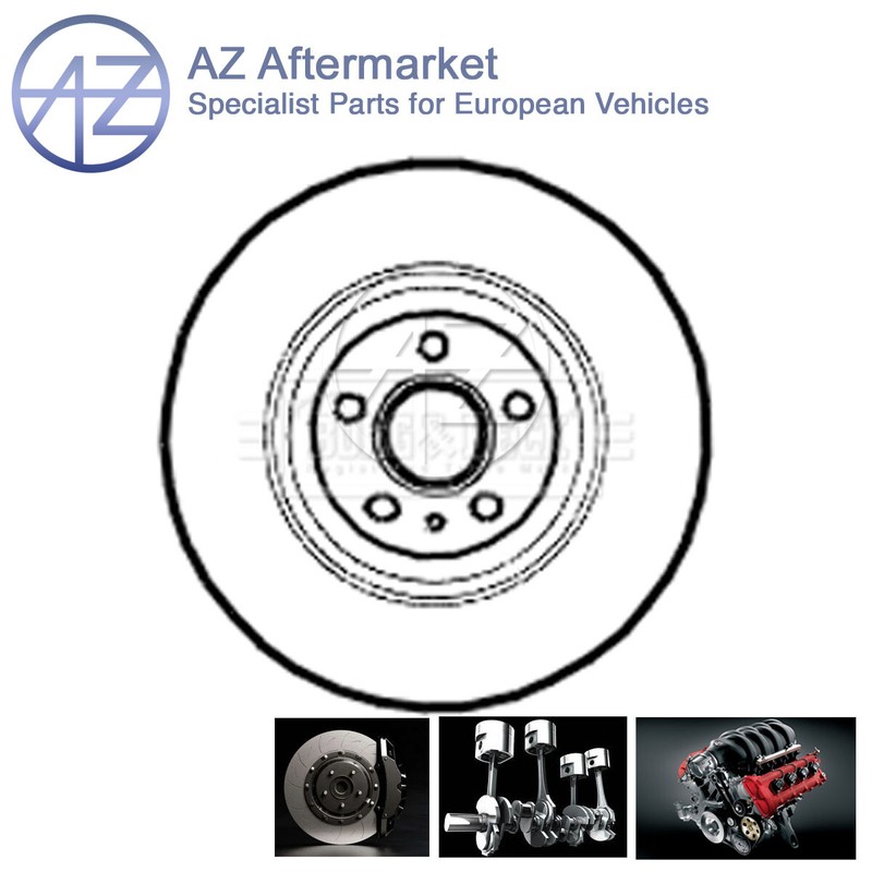 Fits Audi A5 A4 A6 Q5 AZ Front 1x Brake Disc 8K0615301M