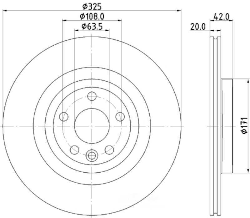 Disc Brake Rotor Hella-PAGID 355132601 gallery