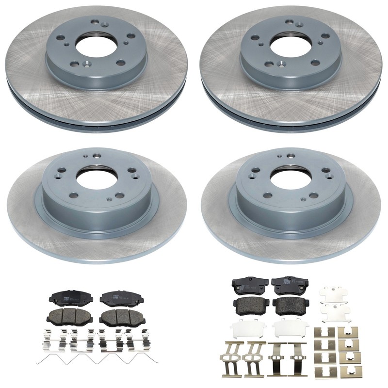 DuraGo Front Rear Disc Brake Rotors TRW Ceramic Pads Kit for Accord Hybrid FWD