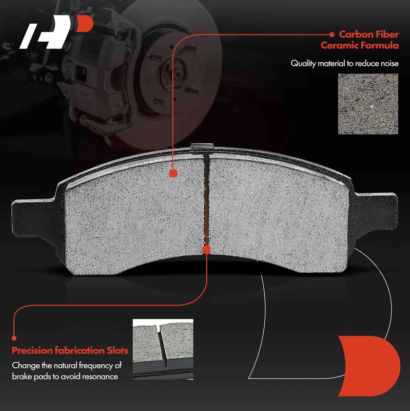 Front Disc Brake Rotor & Ceramic Brake Pads for Chevy Traverse GMC Buick Enclave gallery