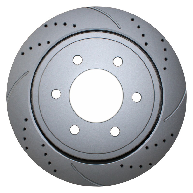 Bison Performance Rear Drilled Slotted Coated 348mm Brake Disc for Ford F-150