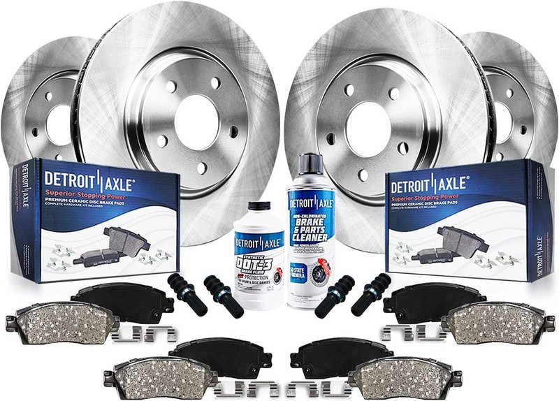5-Lug Front & Rear Brake Pads Rotors for 2003-2008 Cadillac CTS
