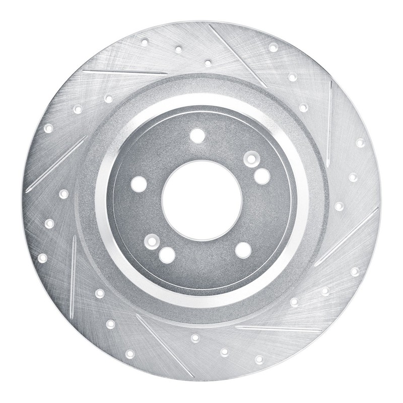 For Kia Sorento 25-26 Brake Rotor eLINE Drilled & Slotted 1-Piece Rear Passenger