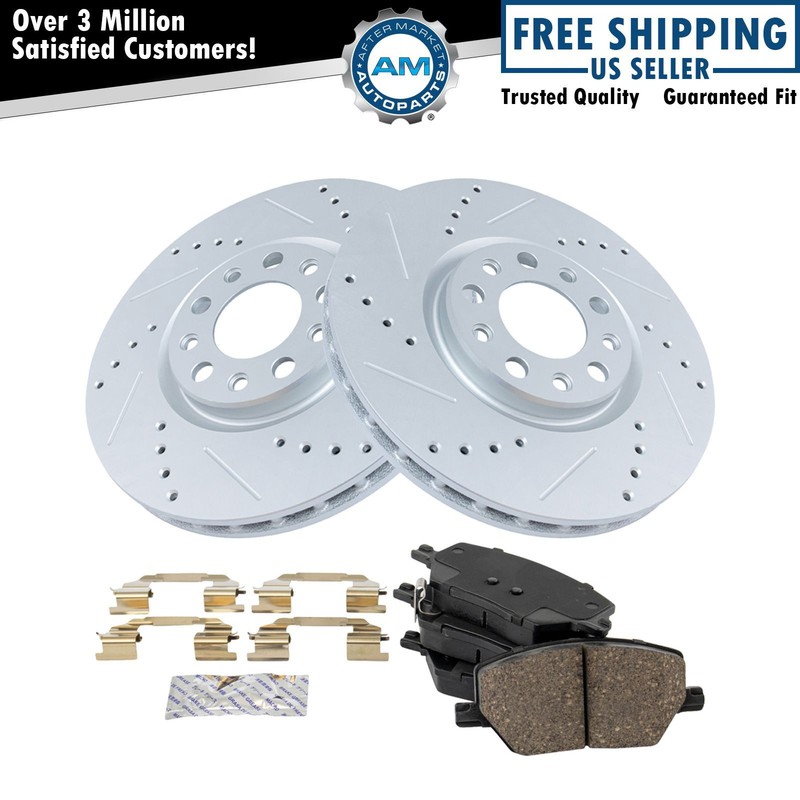 Front Ceramic Brake Pad & Performance Rotor Kit for 500X Compass Renegade