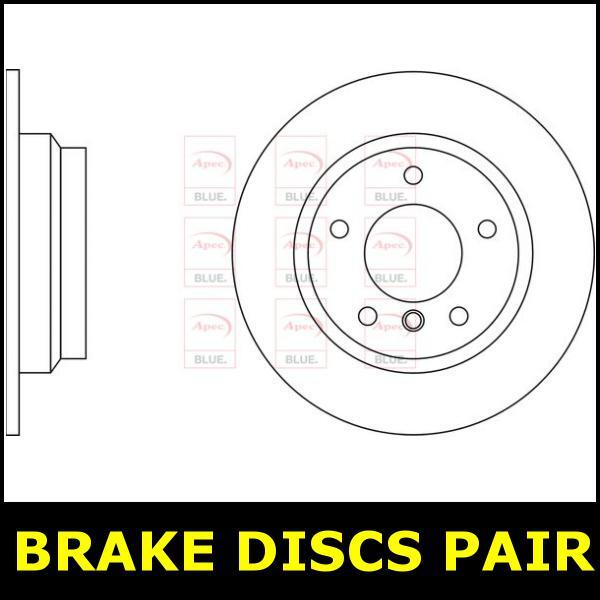 Brake Discs Pair Rear FOR E46 1.9 316i 318Ci 318i 97->02 CHOICE2/2 solid Blue gallery