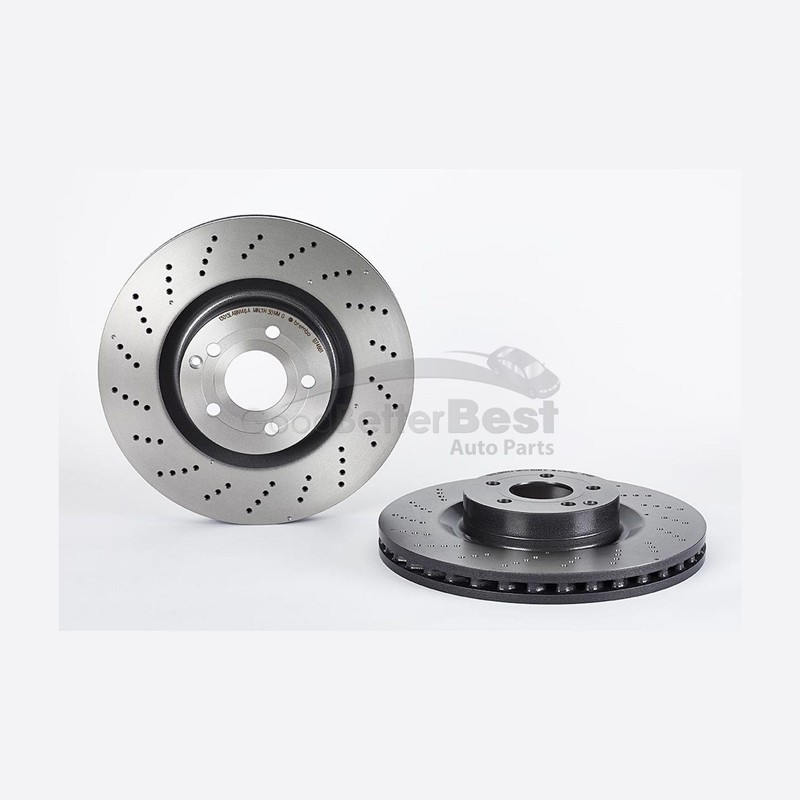 One New Brembo Disc Brake Rotor Front 09B74661 for Mercedes MB