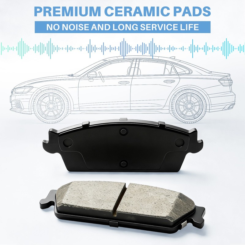 Front & Rear Ceramic Disc Brake Pads for Honda Pilot, Acura MDX, Honda Ridgeline gallery