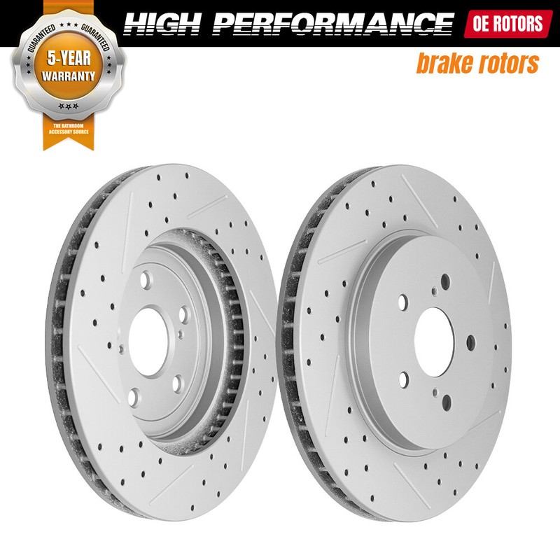 319mm Front Drilled Brake Rotors for Lexus RX330 RX350 RX400h Toyota Highlander