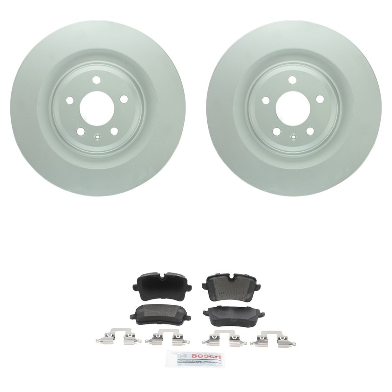 Bosch Rear Quietcast Rotors Blue Semi-Met Disc Brake Pad Kit For A8 Quattro S6