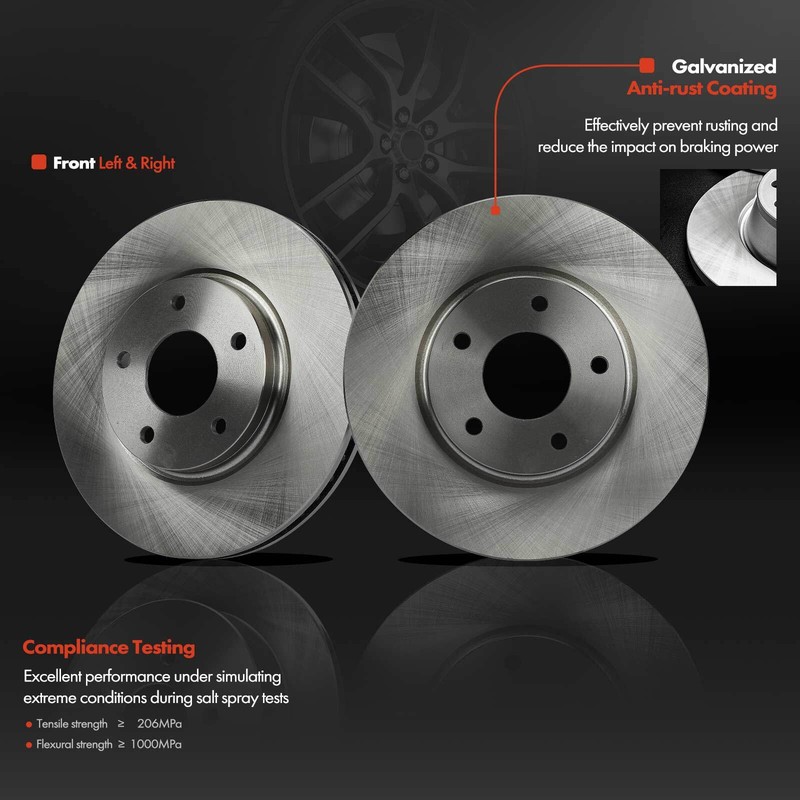 2pcs 289.7mm Front Disc Brake Rotors for Nissan Quest INFINITI M45 2003 2004 Q45 gallery