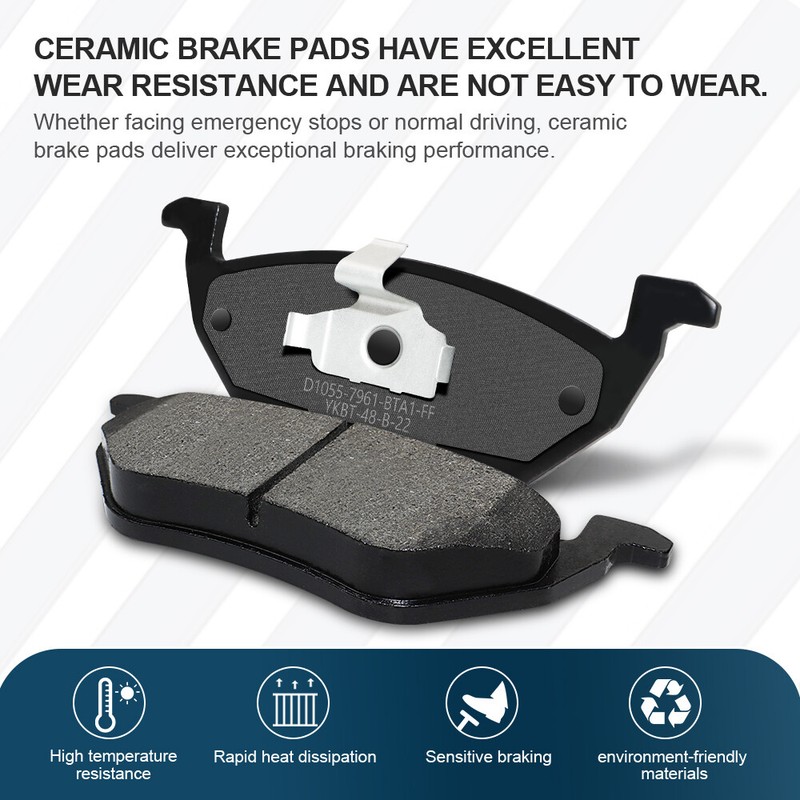 Front Disc Rotors + Ceramic Brake Pads for 2006 - 2010 Ford Explorer Sport Trac gallery